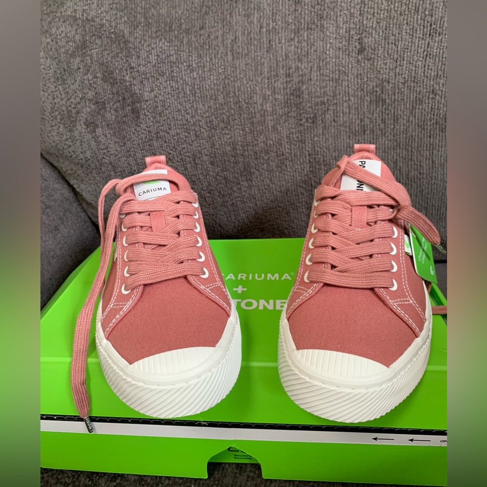 Cariuma +‎ Pantone OCA Low Withered Rose Canvas Contrast Thread Sneaker NIB 🌴 - Picture 6 of 10